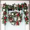 Village Lighting 30" Pre-Lit Nordic Christmas Wreath, Red & Clear LED Lights